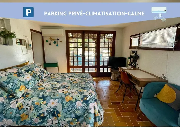 Studio Meyreuil-Terrasse-Au Calme En Campagne-Clim